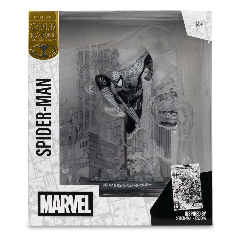 Spider-Man Statuette PVC 1/10 Line Art Gold Limited Édition Marvel Collection