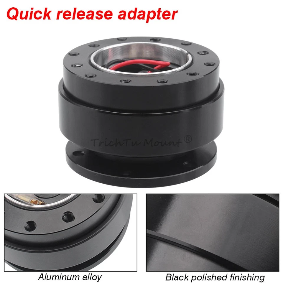 Steering Wheel Hub+Quick Release Black Hub Adapter Boss Kit For Honda CR-V Civic - Изображение 4 из 4