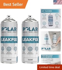 Clear Leak Fix Spray - 2 x 13.5 fl. oz Waterproof Sealant for Lasting Protection