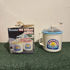 Donvier Ice Cream Maker Chillfast  2 Pints Blue Rim - VINTAGE