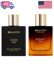 BellaVita Luxury Sigma Male CEO Man GOAT Man Perfume Cologne for Men 2x100ml