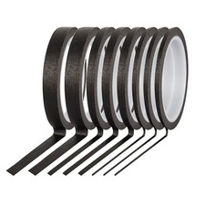 8Rolls Thin Painters Tape Total 176yards 1/8"x3 1/4"x3 1/2"x2 x 8rolls, Black