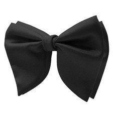 GHTIYLP Mens Bow Tie Pre Tied Oversized Ties for Men 5.12" x 3.74", Black
