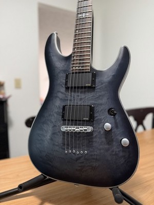 Schecter C-1 Platinum Electric Guitar Black Solid Body 6-String w/ Gig Bag