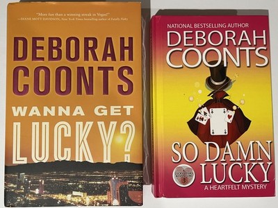 Lot of 2 Deborah Coonts: Wanna Get Lucky? ~ So Damn Lucky (O'Toole Las Vegas) HC