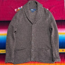 Vintage Ralph Lauren brown 100 lambswool blazer/shawl
