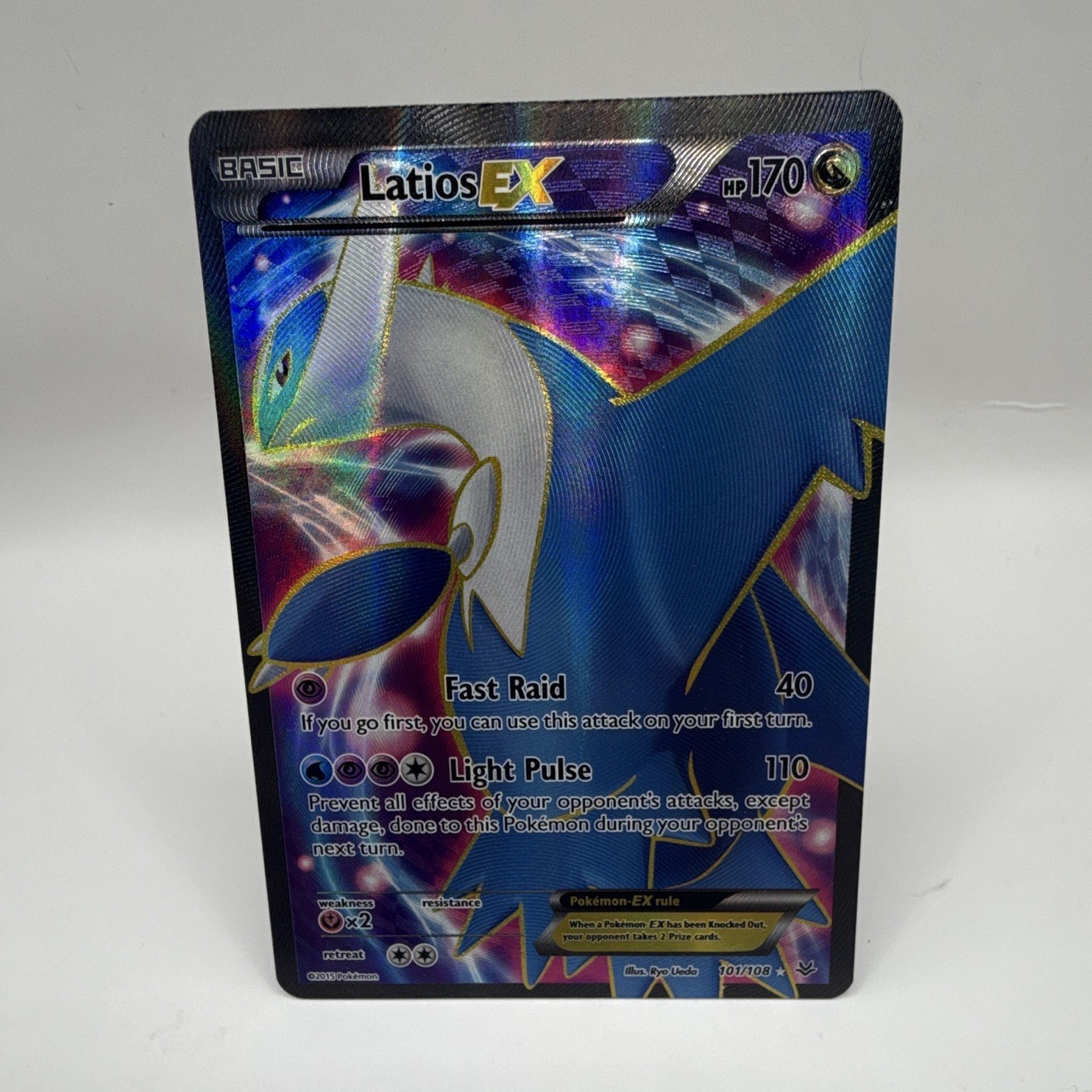 Pokemon TCG Latios EX 101/108 Roaring Skies Ultra Rare Full Art Holo 170 LP