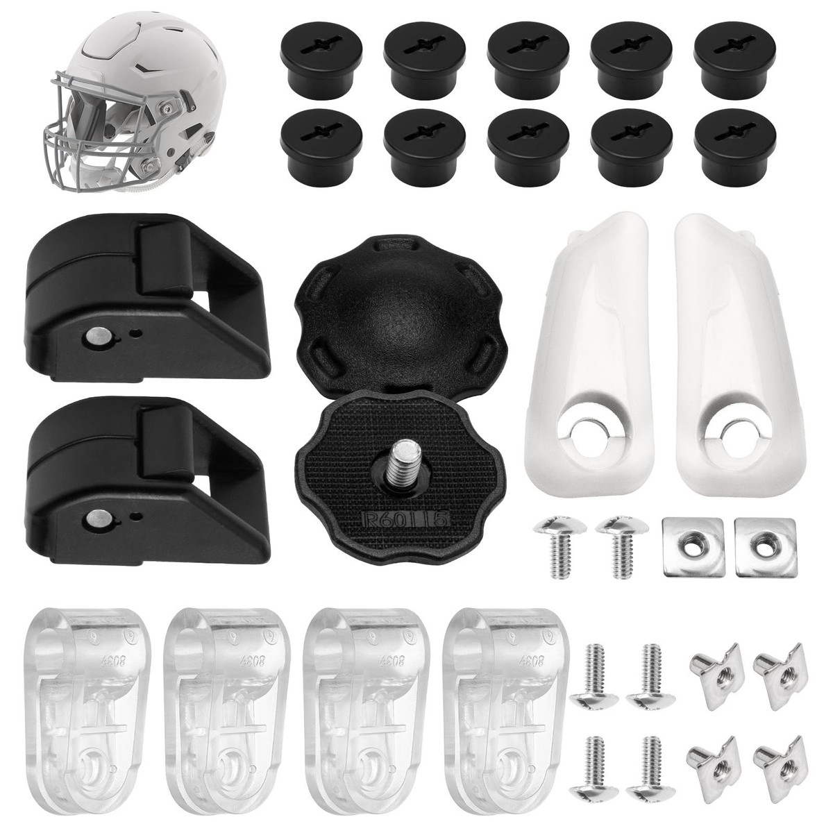 football helmet anatimy Thumb Screws Compatible with Riddell SpeedFlex Football Helmet, Reduce Head Injuries, for Riddell Speedflex Helmet Accessories, Youth Football Chin Strap Thumb Screws Leatherhead to Radio-Head: The Evolution