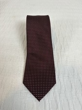 NORDSTROM RACK Mens Tie Red Polka Dots Poly/Silk Blend Necktie