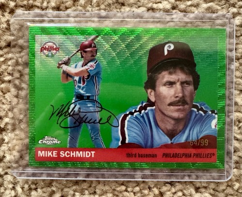 2025 Topps Chrome Platinum Mike Schmidt #416 Green Wave /99 Phillies HOFer