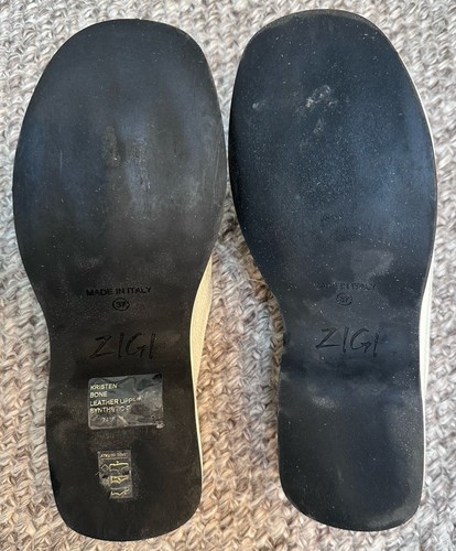 Zoccolo Zigi Kristen platform pelle osso taglia 37 ret $280 - Foto 15 di 15