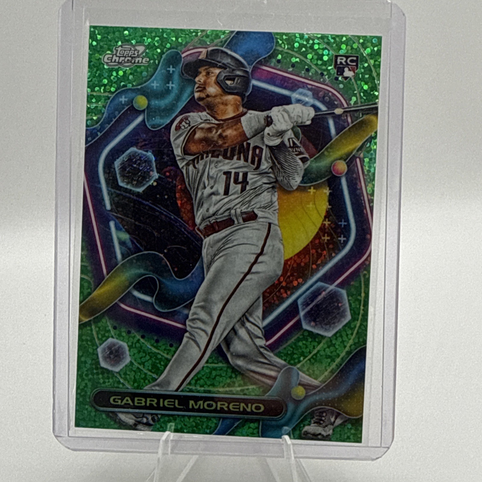GABRIEL MORENO 2023 Topps Cosmic Chrome #14 Green Space Dust Refractor RC /75