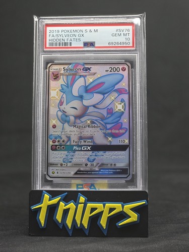 2018 Pokemon S&M Hidden Fates Sylveon GX SV76 FA Shiny Vault GEM MINT PSA 10