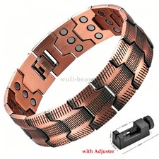 Men's Copper Bracelet,100 Copper 3500 Gauss Magnetic Bracelets with Sizing Tool