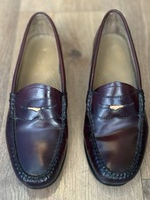 GH Bass Weejuns Whitney Cordovan Burgundy Leather Penny Loafers Womens 8M