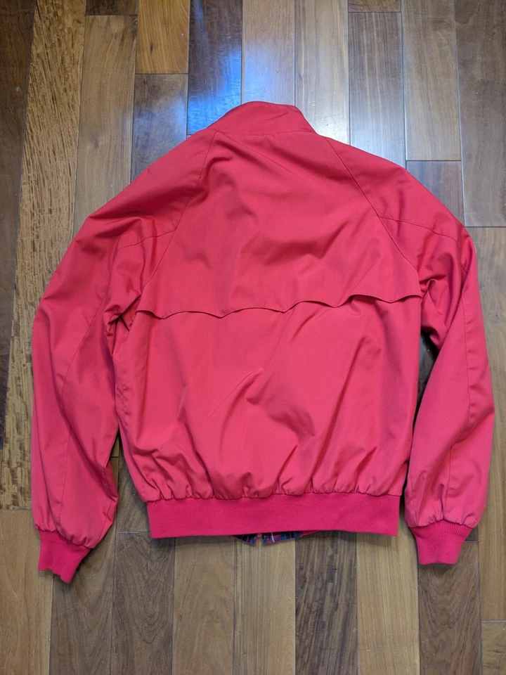 Chaqueta Blusa De Colección Baracuta Harrington G9 20x24 Cuadros Forrada Tartán Roja 38R Foto 2 de 4