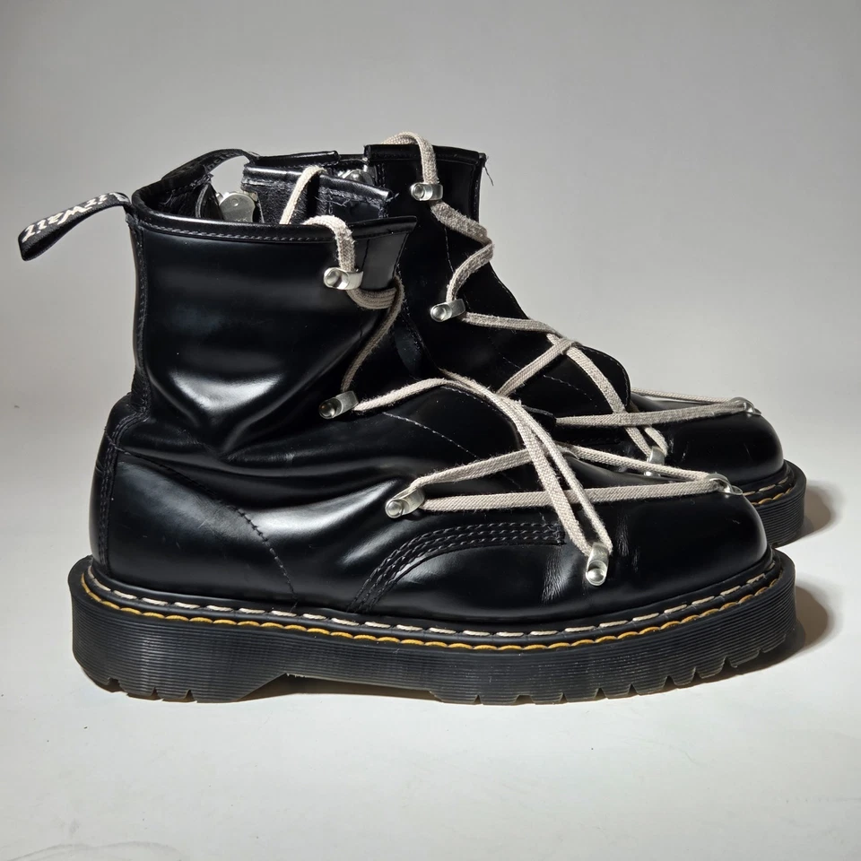 Doc Dr Martens x Rick Owens 1460 Boot Mens 12M Black Pentagram Leather Lace Up - Image 3 of 4