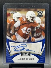 2021 Leaf Draft Picks Football TA'QUON GRAHAM XRC Auto Autograph Blue