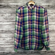 Vintage Polo Ralph Lauren Shirt Mens Medium Multicolor Mountain Flannel Lined