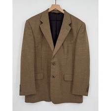 Jos A Bank Blazer Mens 44R Brown 100 Wool Travelers Collection Sport Coat