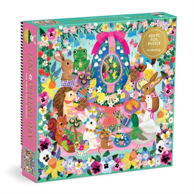 Egg-cellent Day 500 Piece Foil Family Puzzle by Mudpuppy (Jigsaw)