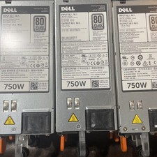 Lot of 10 Dell E750E-S0 80 Plus Platinum 750W Power Supplies 0F9F51,09pxcv