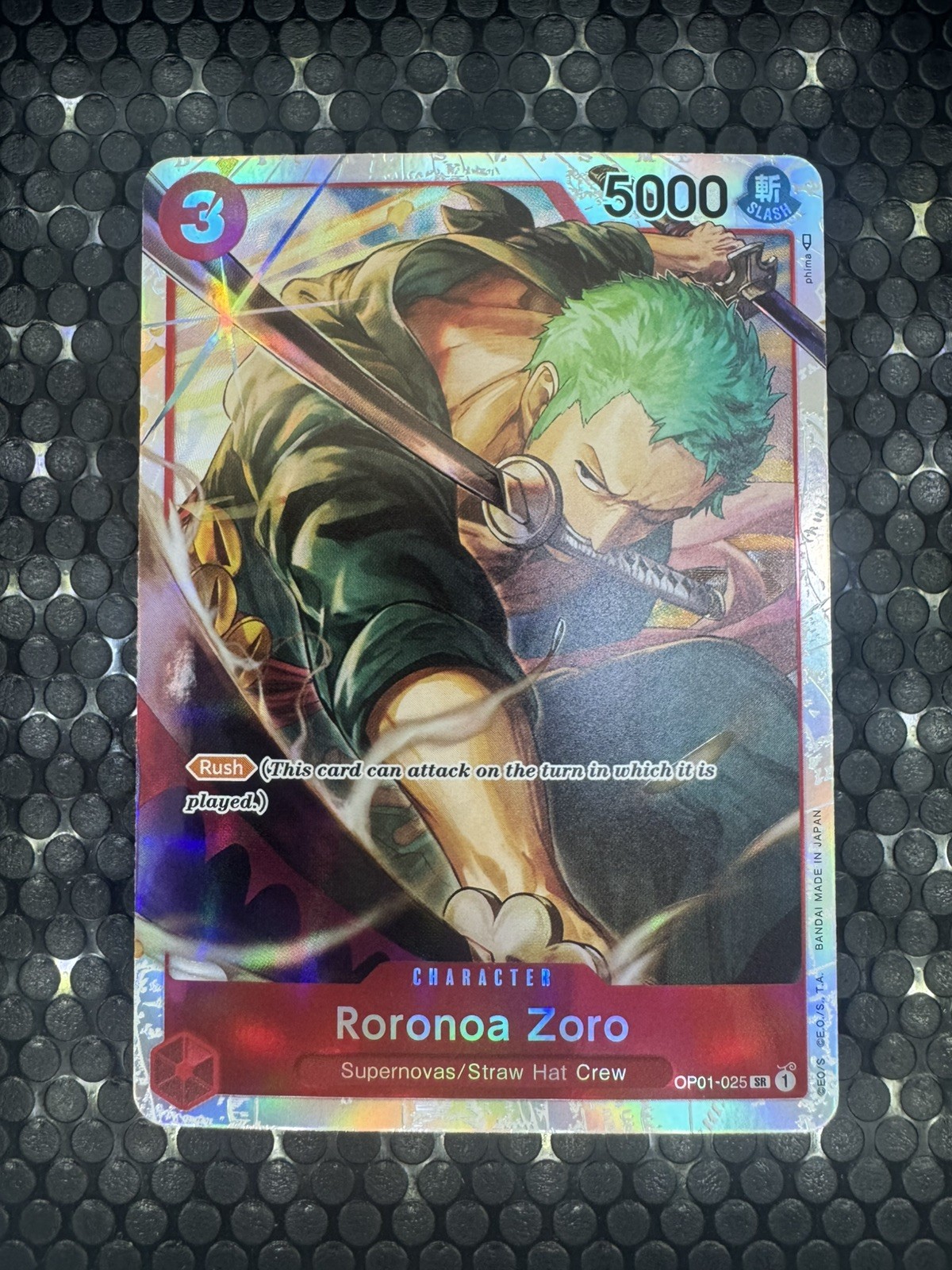 • Roronoa Zoro • OP01-025 SR Romance Dawn Holo Foil One Piece TCG NM