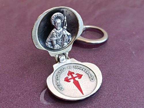 Santiago de Compostela Botafumeiro Silver Plated Keychain, Religious Botafumeiro - Imagen 4 de 17