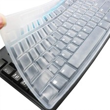 Ultra Thin Desktop PC Silicone Clear Keyboard Cover Skin Transparent