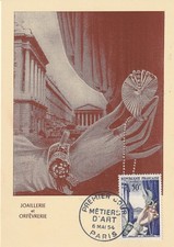 Carte 1er jour Métiers d'Art Joaillerie et Orfèvrerie 1954 