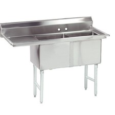 Advance Tabco 18 in x 24 in x 14 in 2 Compartment Sink w/ Left