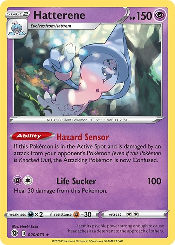 Pokemon Hatterene 20/73 Champion's Path Holo Rare NM TCG