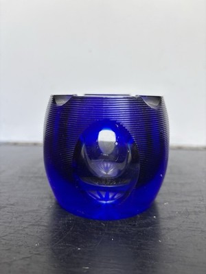 Vintage Glas Aschenbecher / Sukkulenten Übertopf Schmuckschale sehr schwer einige Mängel  
