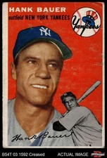 1954 Topps #130 Hank Bauer Yankees 2 - GOOD