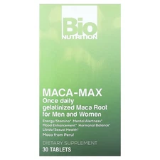 Bio Nutrition Maca Max 1 000 mg 30 Tablets Dairy-Free, Preservative-Free,