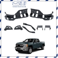 8-piece Set For Chevrolet Silverado 2500HD 3500HD 11-14 Front Bumper Bracket