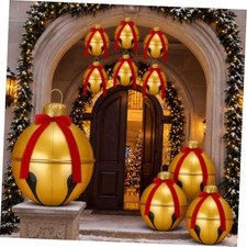 10pcs Inflatable Christmas Ball with Bow 24 18 12'' Giant Jingle Bell - 15