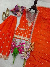 Designer Indian Pakistani top plazzo Bollywood Dress Party Wear Suit wedding