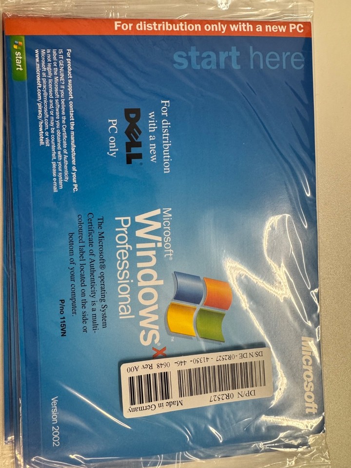 DELL BRANDED Windows XP Professional CD Includes Service Pack 2 No COA ...