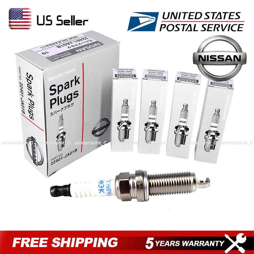 4Pcs Nissan Spark Plugs 22401-JA01B For 2007-2017 NV200 Altima Rogue Sentra Cube
