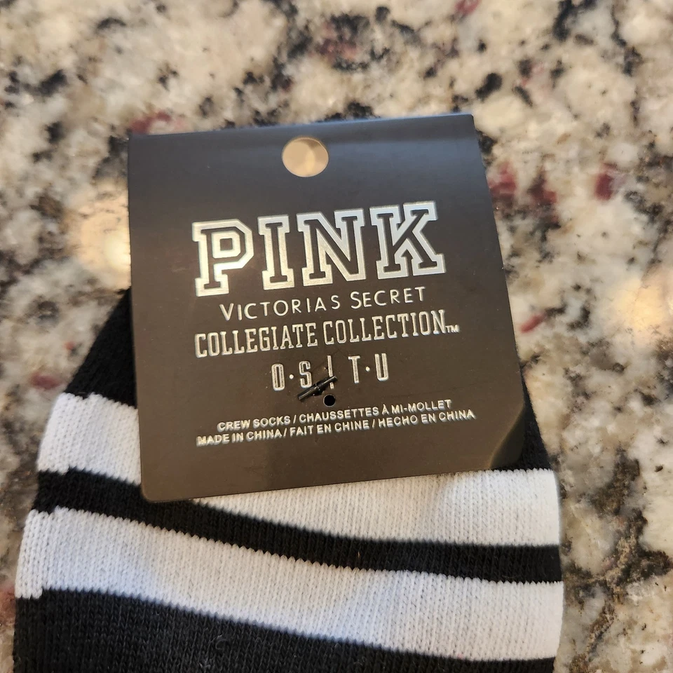 Calcetines Victoria's Secret Collegiate Collection Crew - 3 pares nuevos con etiquetas Foto 4 de 4