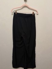 Cider Black Wide-Leg Pants Solid Flat Front Elastic Waist Women's Regular Size S