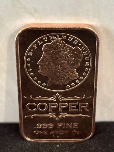 "Morgan"  1oz .999 Fine Copper Bar