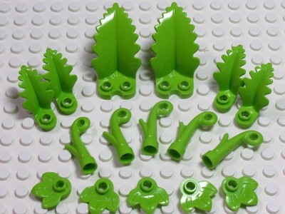 LEGO Yellow Green Plant with Stem Leaf Fern Grass Tube Foliage Lot