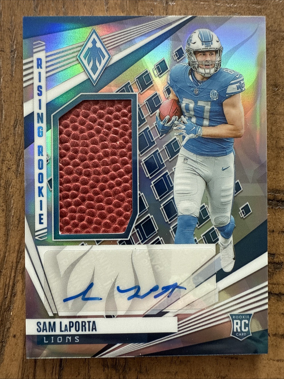 2023 Panini Phoenix Rising Rookie Material Signature Sam LaPorta Football /199