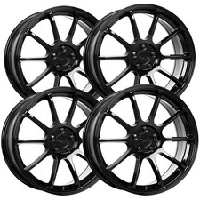 Set Of 4 Katana Racing Kr07 18x8 5x100 40mm Gloss Black Wheels Rims 18 Inch