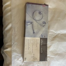 Allen Roth-Bathroom Set-NEW-3Pcs-w/Towel Bar  Ring-Toilet Paper Holder Chrome