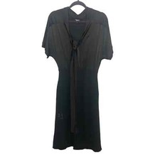 Rochas Size 40 Womens Tie Neck Short Sleeve S...