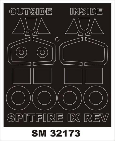 Supermarine Spitfire Mk.Ix Canopy Painting Mask To Revell #32173 1/32 Montex-image
