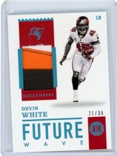 2020 Panini Encased Football Future Wave Blue Patch #FW-30 Devin White #21/35